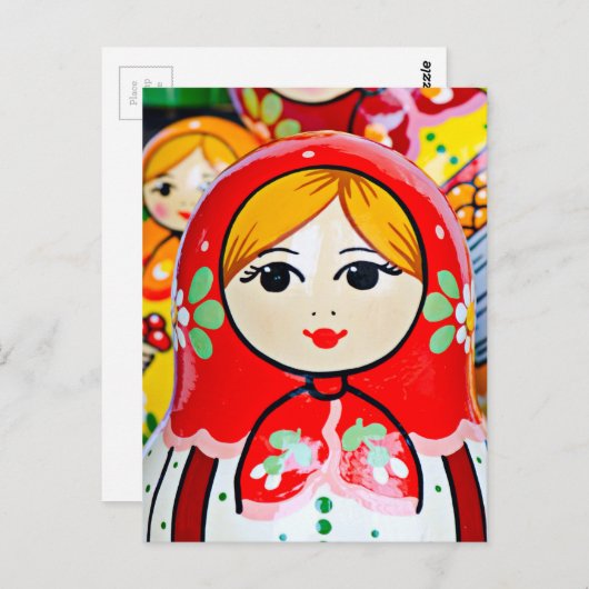 Matryoshka Doll Briefkaart (Voorkant / Achterkant)