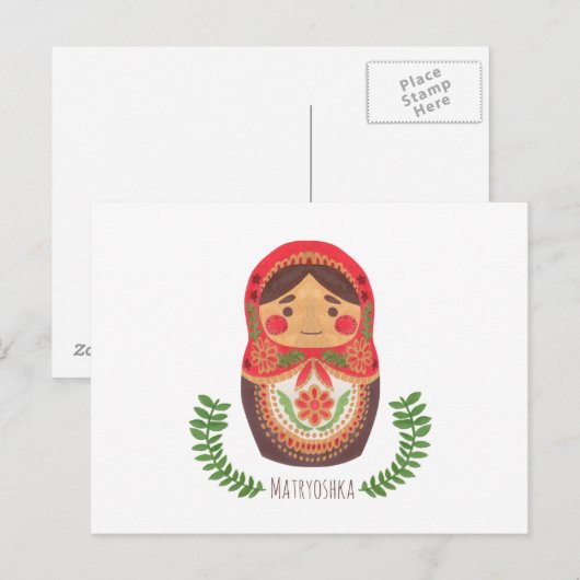 Matryoshka Doll Briefkaart (Voorkant / Achterkant)