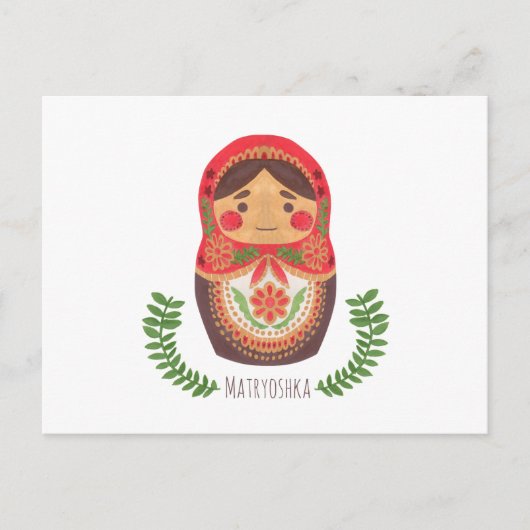 Matryoshka Doll Briefkaart (Voorkant)