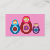 Matryoshka Doll Design Visitekaartjes (Achterkant)