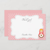 Matryoshka Doll Hartelijk dank Bedankkaart (Voorkant / Achterkant)