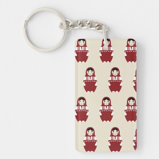 Matryoshka Doll Pattern Sleutelhanger (Voorkant)
