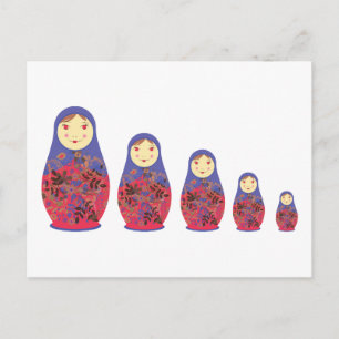 Matryoshka Doll ~ Russian Nesting / Babushka Briefkaart
