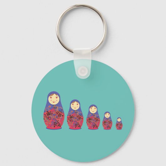 Matryoshka Doll ~ Russian Nesting / Babushka Sleutelhanger (Voorkant)