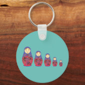 Matryoshka Doll ~ Russian Nesting / Babushka Sleutelhanger (Voorkant)