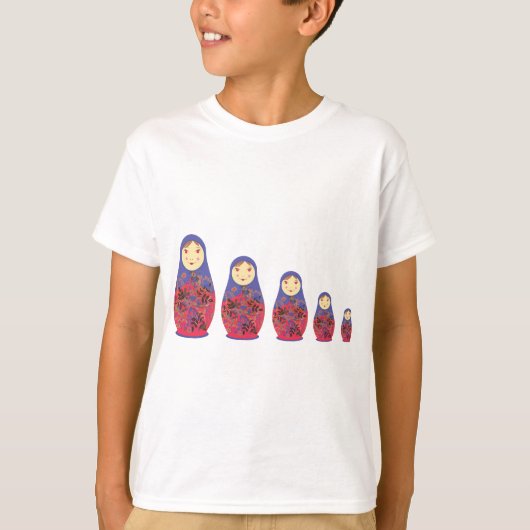 Matryoshka Doll ~ Russian Nesting / Babushka T-shirt (Voorkant)