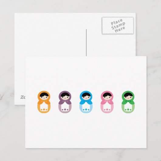 Matryoshka Dolls Briefkaart (Voorkant / Achterkant)