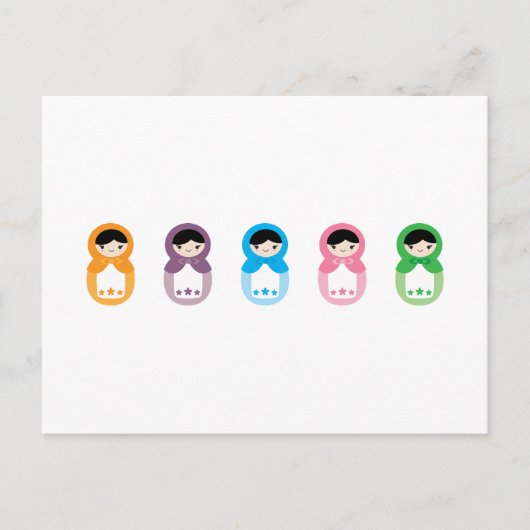 Matryoshka Dolls Briefkaart (Voorkant)