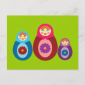 Matryoshka Dolls Briefkaart (Voorkant)
