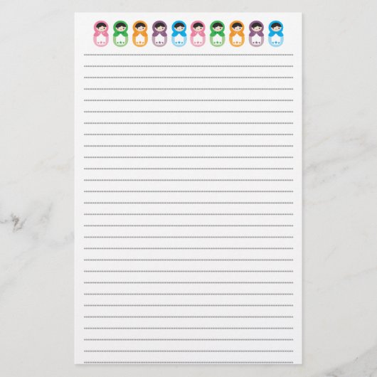 Matryoshka Dolls Briefpapier (Voorkant)
