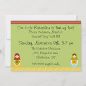 Matryoshka Dolls Gepersonaliseerd uitnodiging op z (Achterkant)