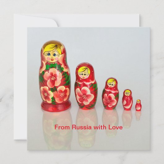 Matryoshka Dolls Kaart (Voorkant)