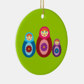 Matryoshka Dolls Keramisch Ornament (Rechts)