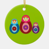 Matryoshka Dolls Keramisch Ornament (Voorkant)
