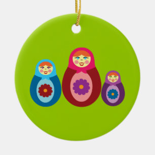 Matryoshka Dolls Keramisch Ornament