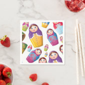 Matryoshka Dolls , nestende Russische dollars. Servetten (Insitu)