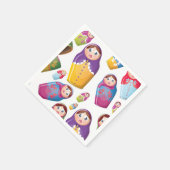 Matryoshka Dolls , nestende Russische dollars. Servetten (Hoek)