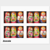 Matryoshka Dolls Rechthoekige Sticker (Vel)