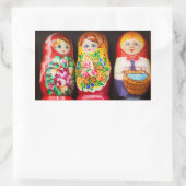 Matryoshka Dolls Rechthoekige Sticker (Tas)