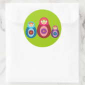 Matryoshka Dolls Ronde Sticker (Tas)