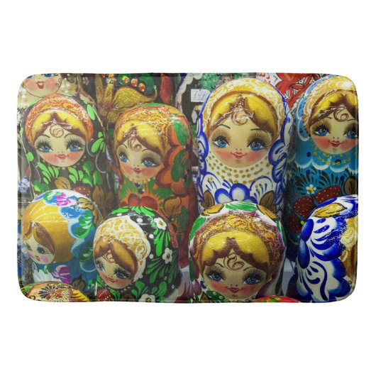 Matryoshka Dolls Souvenir Kiosk Travel Photo Badmat (Voorkant)