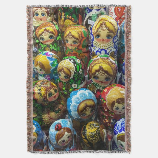 Matryoshka Dolls Souvenir Kiosk Travel Photo Deken (Voorkant Verticaal)
