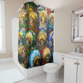 Matryoshka Dolls Souvenir Kiosk Travel Photo Douchegordijn (In situ)