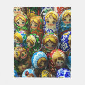 Matryoshka Dolls Souvenir Kiosk Travel Photo Fleece Deken (Voorkant)