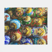 Matryoshka Dolls Souvenir Kiosk Travel Photo Fleece Deken (Voorkant (Horizontaal))