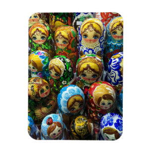 Matryoshka Dolls Souvenir Kiosk Travel Photo Magneet
