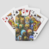 Matryoshka Dolls Souvenir Kiosk Travel Photo Pokerkaarten (Achterkant)