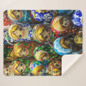 Matryoshka Dolls Souvenir Kiosk Travel Photo Sherpa Deken (Voorkant (horizontaal))