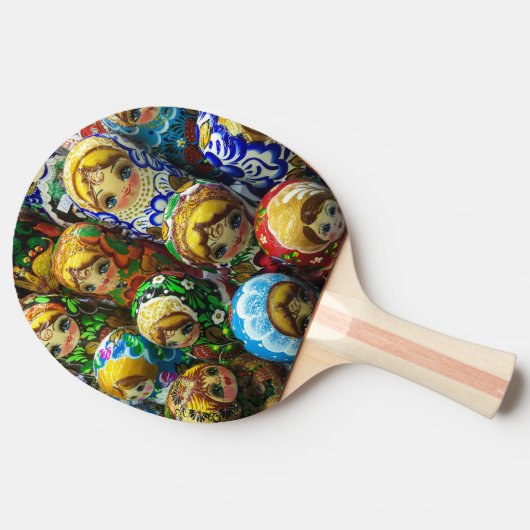 Matryoshka Dolls Souvenir Kiosk Travel Photo Tafeltennisbatje (Zijkant)