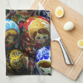 Matryoshka Dolls Souvenir Kiosk Travel Photo Theedoek (Quarter Fold)