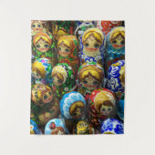 Matryoshka Dolls Souvenir Kiosk Travel Photo Wandkleed (Voorkant)