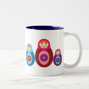 Matryoshka Dolls Tweekleurige Koffiemok