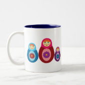 Matryoshka Dolls Tweekleurige Koffiemok (Links)