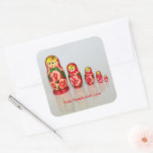 Matryoshka Dolls Vierkante Sticker (Envelop)