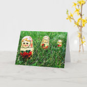 Matryoshka Kaart (Gele Bloem)