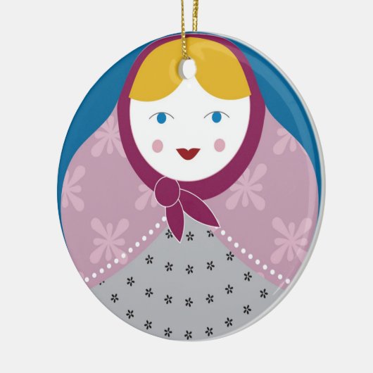 Matryoshka kerstboomversiering keramisch ornament (Links)