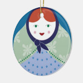Matryoshka kerstboomversiering keramisch ornament (Links)