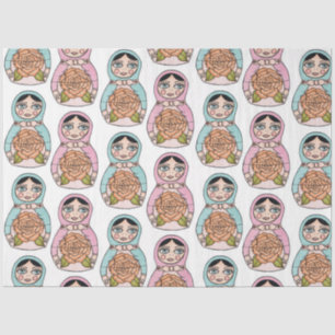 Matryoshka Nesting Doll Babushka Speelgoed Soft Wr Tissuepapier