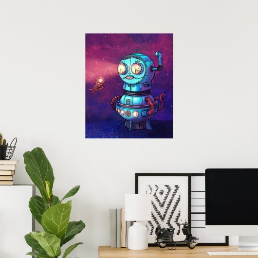 Matryoshka onderzeeboot Robot Poster (Thuiskantoor)