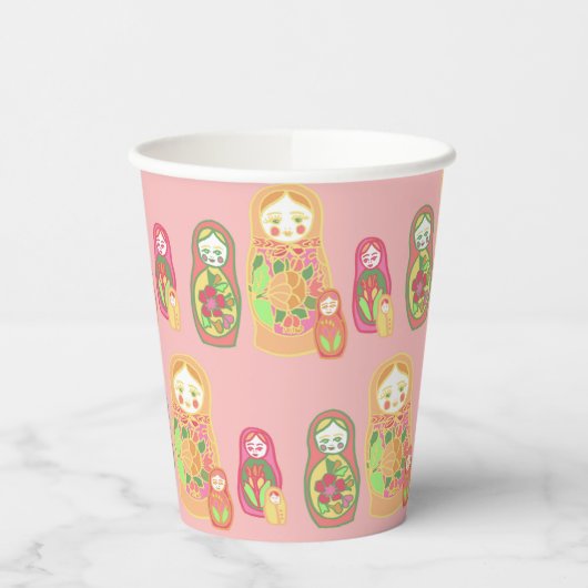 Matryoshka Papieren Bekers (Links)