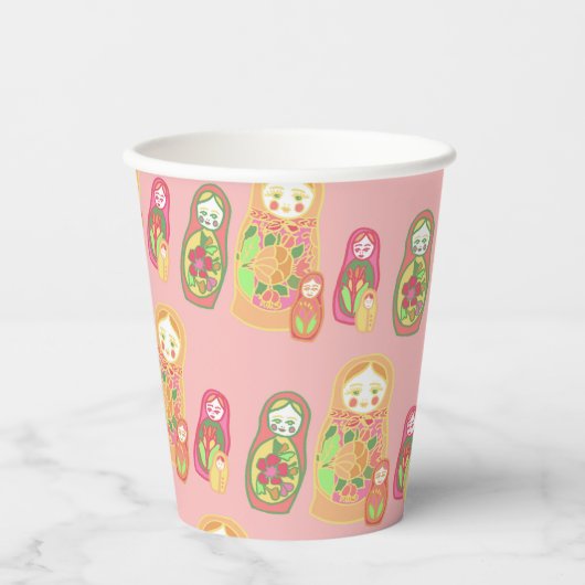 Matryoshka Papieren Bekers (Voorkant)