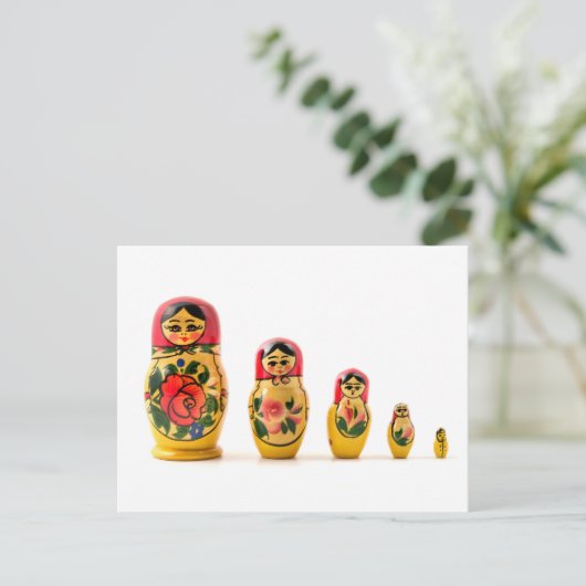 Matryoshka-pop Briefkaart (Staand voorkant)