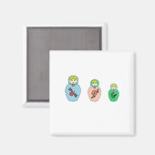 Matryoshka-pop Magneet (Voorkant / Achterkant)