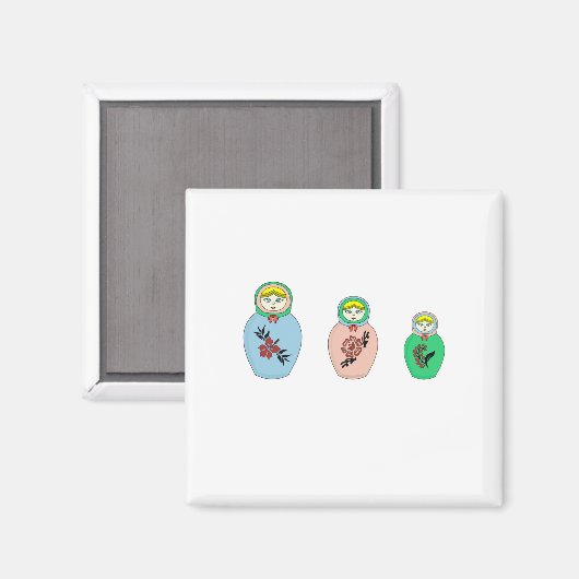 Matryoshka-pop Magneet (Voorkant / Achterkant)