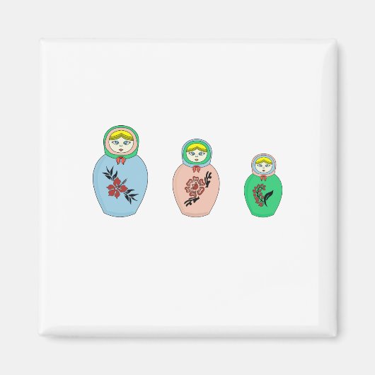 Matryoshka-pop Magneet (Voorkant)