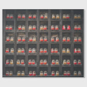 Matryoshka-pop op plank cadeaupapier (Vlak)